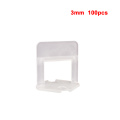 100 Pcs 3mm Tile Leveling System Levelling Clips For Wall Floor Tile Spacer Flooring Tool