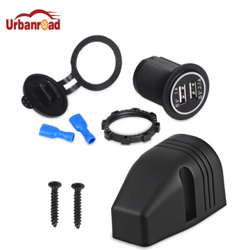 Urbanroad Newest High Quality 3.1A 4.2A Double USB Car Charger Cigarette Lighter Socket With Waterproof Cover With Tent Base 12V