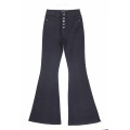 Button Jeans Ladies Flare Pants Wholesale