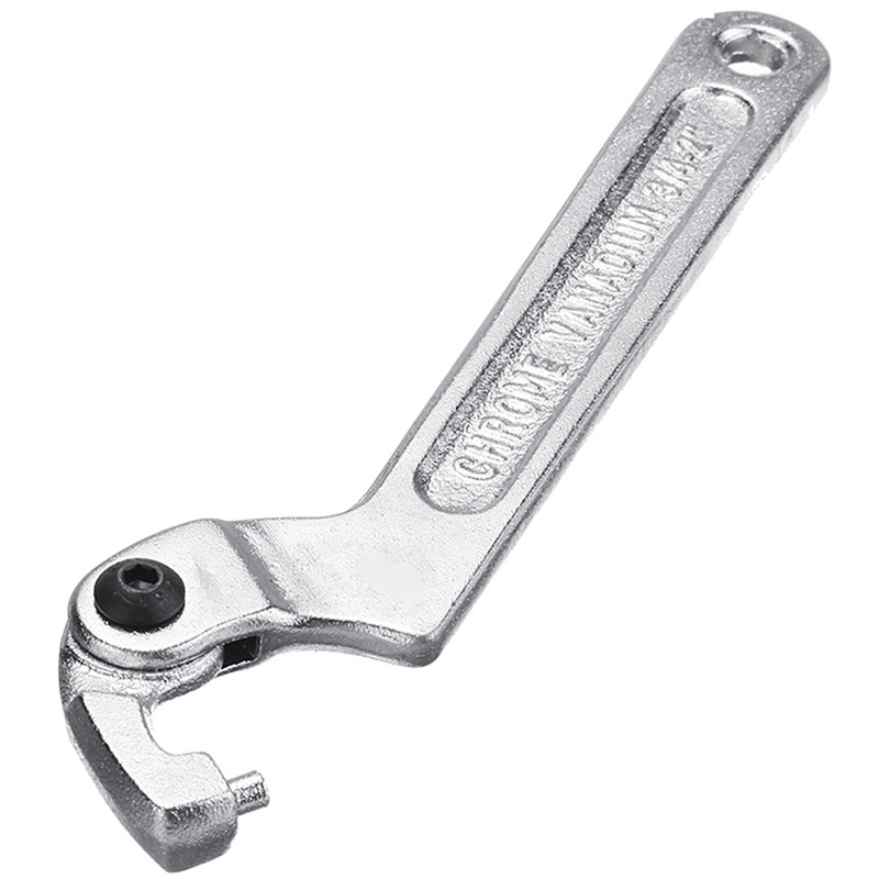 1pc Adjustable Hook C Type Wrench Spanner Tool Nuts Bolts Hand Tool 19-51mm 32-76mm 51-120mm With Scale