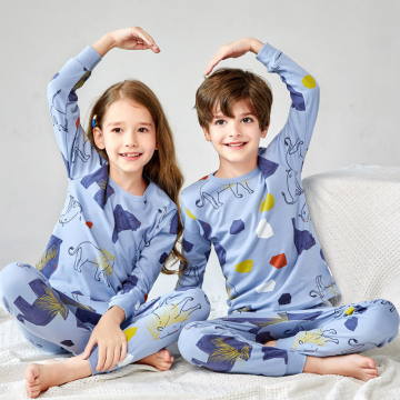 Kids Pajamas 2020 Autumn Winter Girls Boys Sleepwear Nightwear Baby Clothes Animal Cartoon Pajama Sets Cotton Children's Pyjamas