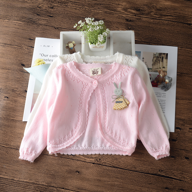 Little Girl Cardigan Sweater Jacket Doll 100 Cotton Summer Baby Toddler Jacket Infant for 3 to 24 Month Baby Clothes OKC205022