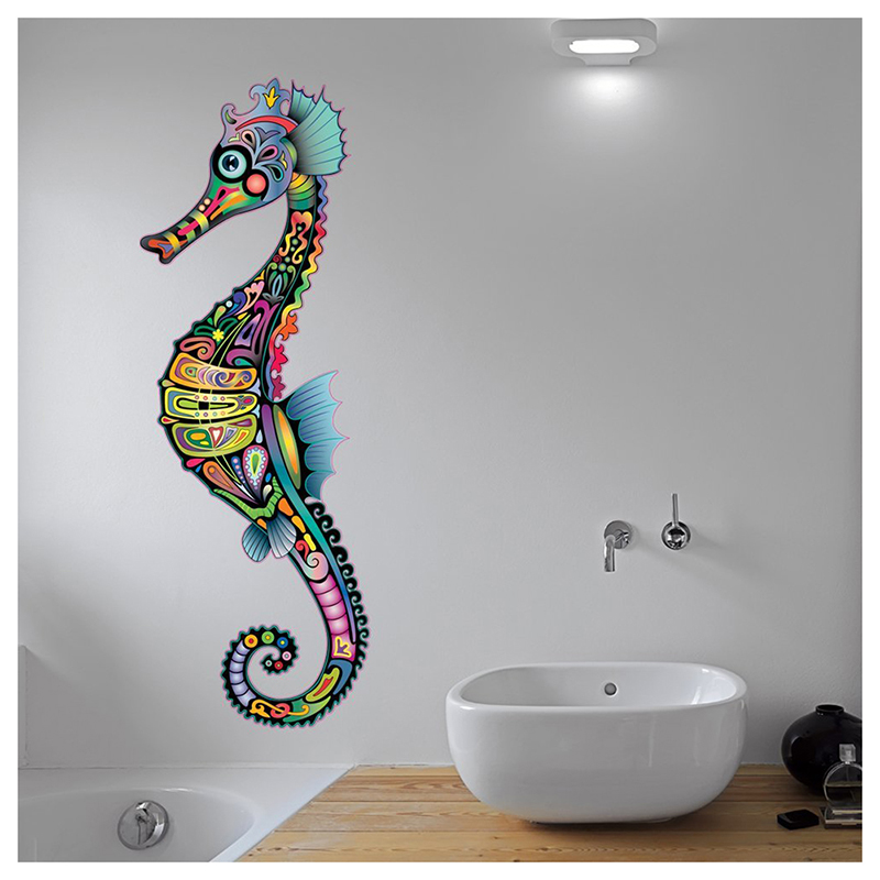 New Abstract Seahorse Lounge Dining Room Bathroom Bedroom Hallway Nursery Wall Art Sticker Decal Mural