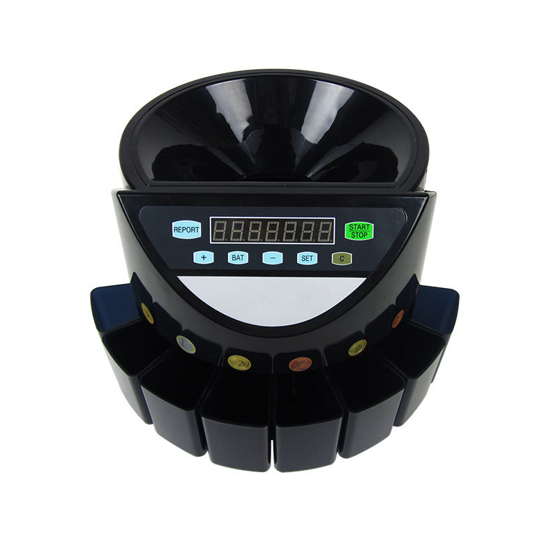 XD-9002 (Can Customized )electric coin sorter Led Display Digital Automatic Electronic Coin Counter Sorter Machine 220V/110v