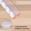 Length 5M Door Seal Strip Bottom Sealing Strip Floor Stickers Windproof Glass Shower Door Sealing Strip Durable Dustproof TSLM2