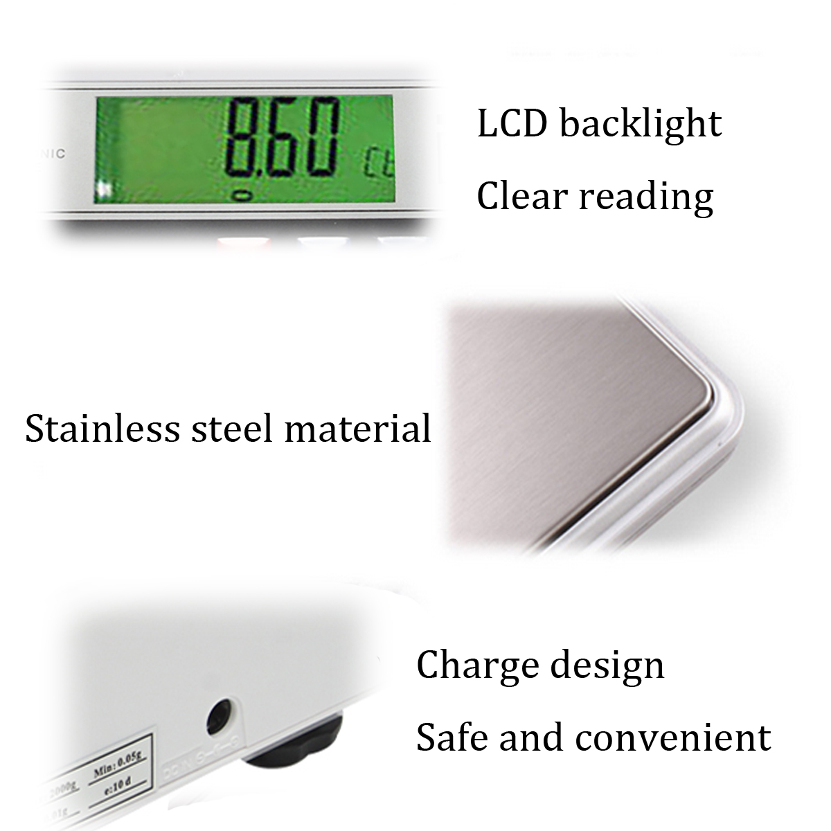 7.5kg x 0.1g LCD Precision Scale Gram Electronic Laboratory Balance Industrial Weighing Scale Kitchen Digital Scale Cooking Tool