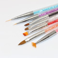 Professional Nail Art Brushes For Manicure Rhinestone Acrylic Paint Nail Brush Set UV Gel Polish Nails Lining Pen Gradient Brush