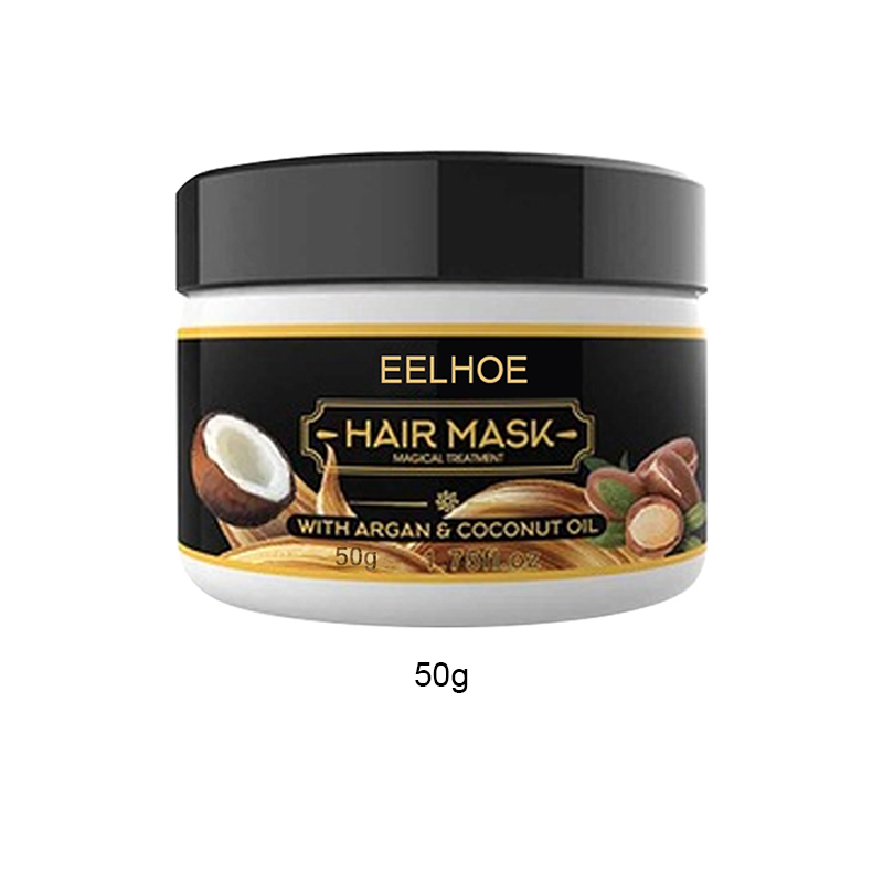 50g 30g Coconut Oil Hair Treatment Mask Curly Keratin Hair Fluffy Cream Repairs Damaged Roots Nourishes Scalp Conditioner