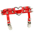 2020 Women Sexy Elasticity Heart Faux Leather Harness Tight Suspender Punk Strap Leg Ring Garter Belts Bondage Gothic Female