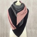 40#Scarf Women Print Button Soft Wrap Casual Warm Shawls And Wraps Women Winter Scarf Outdoor Head Face Neck Gaiter Face Cover