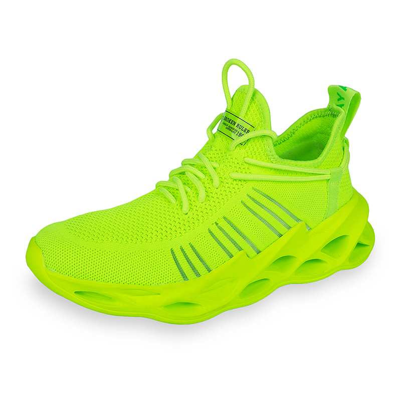 Fashion Women Men Gym Sport Tennis Shoes Super Light Breathable Mesh Blade Sneakers Green Sock Footwear Tenis Masculino Feminino
