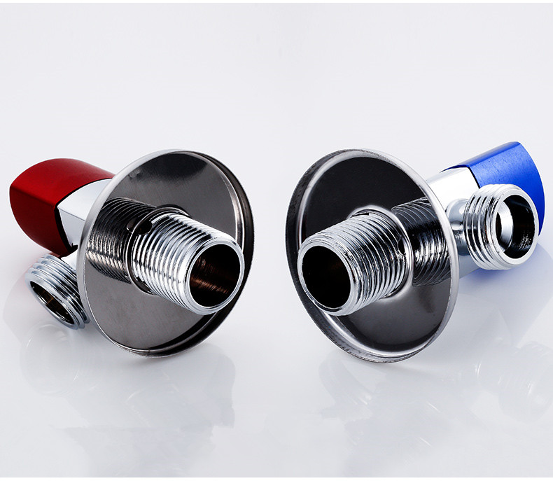 Angle Valves Solid brass chrome finish filling valve Bathroom Accessories Angle Valve for Toilet with read blue handle