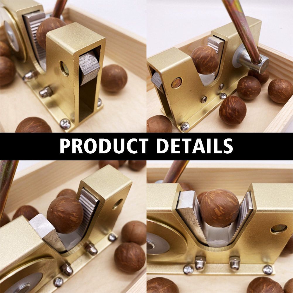 Manual Nutcracker Aluminium Alloy Heavy Duty Nut Tongs Adjustable Size Walnuts Macadamia Portable Kitchen Non Slip Pecan Opener