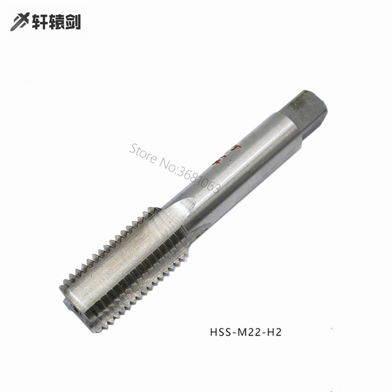 5pc M22 Straight Flute Machine Tap Thread H2 M22x1 M22X1.5 M22X2 M22X2.5Tap Bit High Speed Steel Threading Drill Bit Cutter Tool