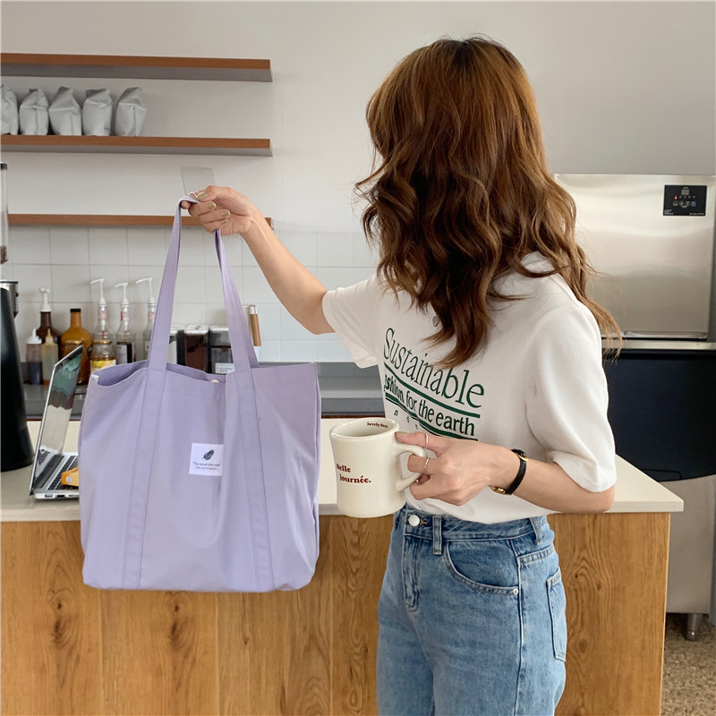purple tote bag