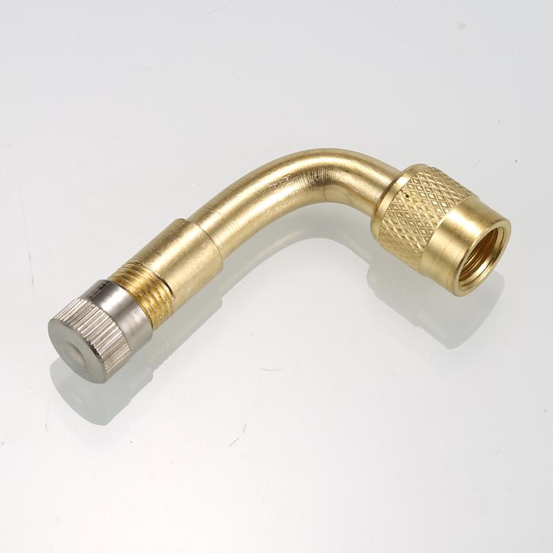 1Pc 45/90/135 Degree Air Tyre Valve Stem Angle Brass Valve Extension Adapter for Car Truck Motorcycle Cycling Accessories TXTB1