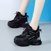 Rimocy Breathable Mesh Wedge Sneakers Women Chunky Platform Height Increase Casual Shoes Woman Autumn 2020 Vulcanize Zapatillas