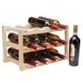 Wooden Red Wine Shelf 12 Bottle Holder Creative Foldable Wine Rack Wood Mount Bar Display Shelf Folding Wood Bottle Holders