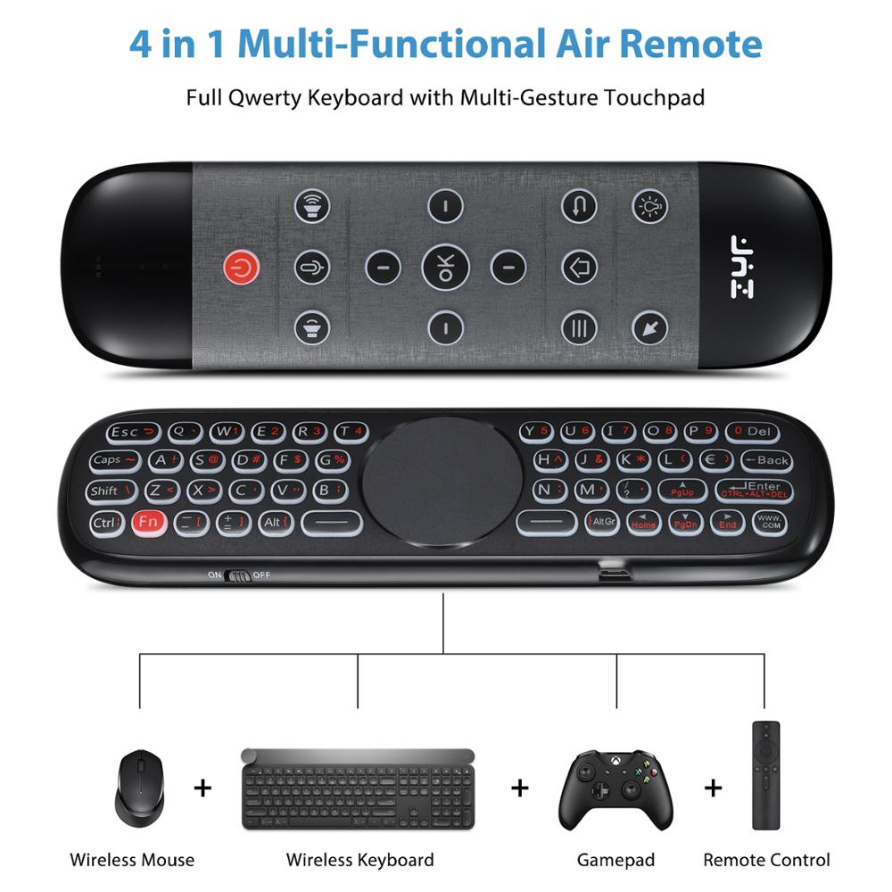 ZYF Z10 Air Mouse 2.4G Fully Backlight Wireless Keyboard Touch-pad + Voice Remote + Anti-lost Function, for Android TV Box