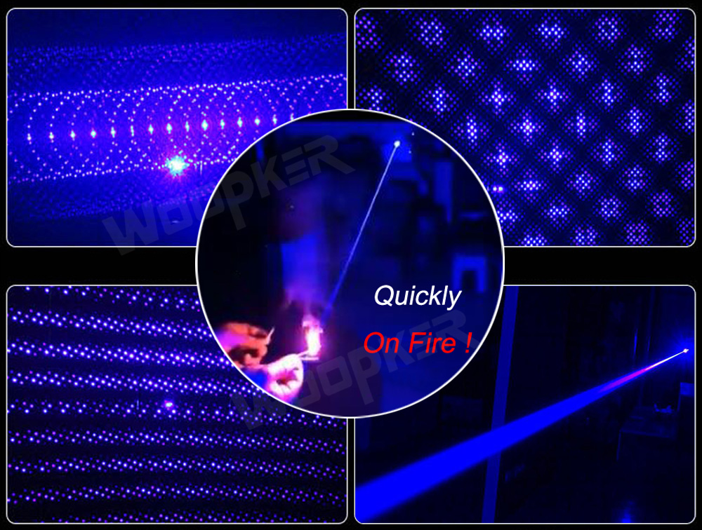 Powerful Burning Blue Laser Torch 445nm 10000m Multifunction Focusable Laser Sight Pointers Flashlight Burn Match