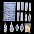 118Pcs/set Irregular Shapes Dried Flowers Silicone Mold For Jewelry Charms Pendants Making Tool Crystal Epoxy Cake Resin Molds