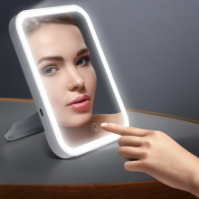 Smart Desktop Table Vanity Makeup Mirror with Light Led Cosmetic Mirror Make-up Portable Compact Backlight Folding Small Mirrors