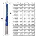 XCAN 1pc 4/6mm Shank 1 Flute End Mill Carbide End Mill Blue Coating CNC Router Bit Single Flute End Mill Milling Cutter