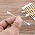 100Pcs/Bag Double Head Disposable Makeup Cotton Swab Soft Cotton Buds For Medical Wood Sticks Nose Ears Cleaning Tools Cotonete