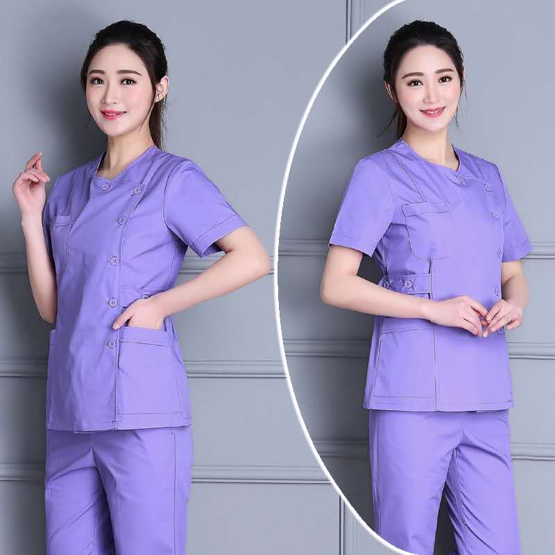 Length short-sleeved hospital operating room dental aesthetic uniform