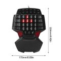 T9 Wired Single-handed Gaming Keyboard Portable One-handed Gamepad Game Keypad