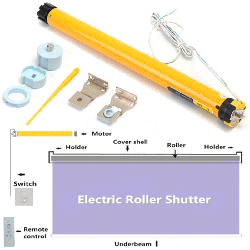 Smarthome Automatic Electric Curtains 12V App Curtain motorized Roller Blind Shade Tubular Motor Kit suitable for 38mm tube