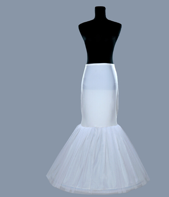 Hot Sale Cheap Mermaid Chemise Petticoat Crinoline Slip Underskirt For Mermaid Wedding Dress Bridal Gown 005