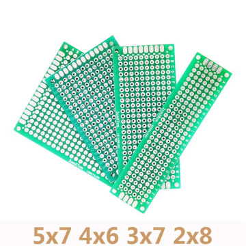 4pcs/lot 5x7 4x6 3x7 2x8cm Double Side Prototype PCB DIY Universal Printed Circuit Board Breadboard Learning Experiment Plate