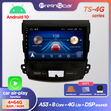 prelingcar For Mitsubishi Outlander xl 2 peugeot 4007Car Radio Multimedia Video Player Navigation GPS Android10.0 DSP dashboard