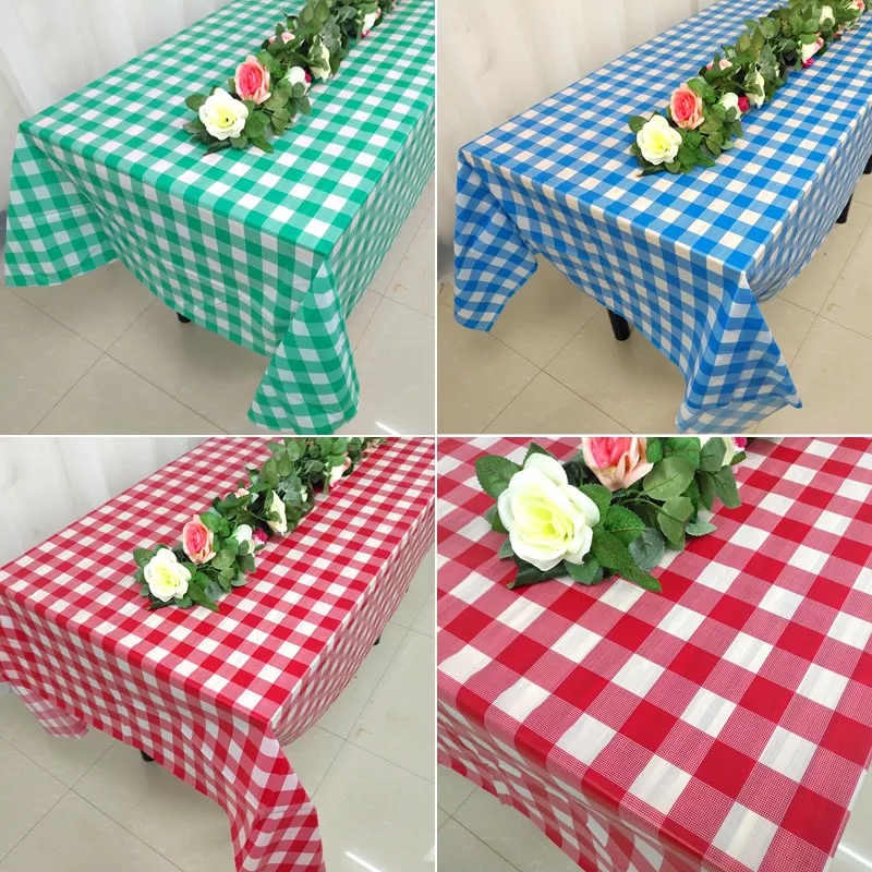 BALLE Plastic Party Tablecloth Disposable Table Cover Rectangular Outdoor Picnic BBQ Weddings