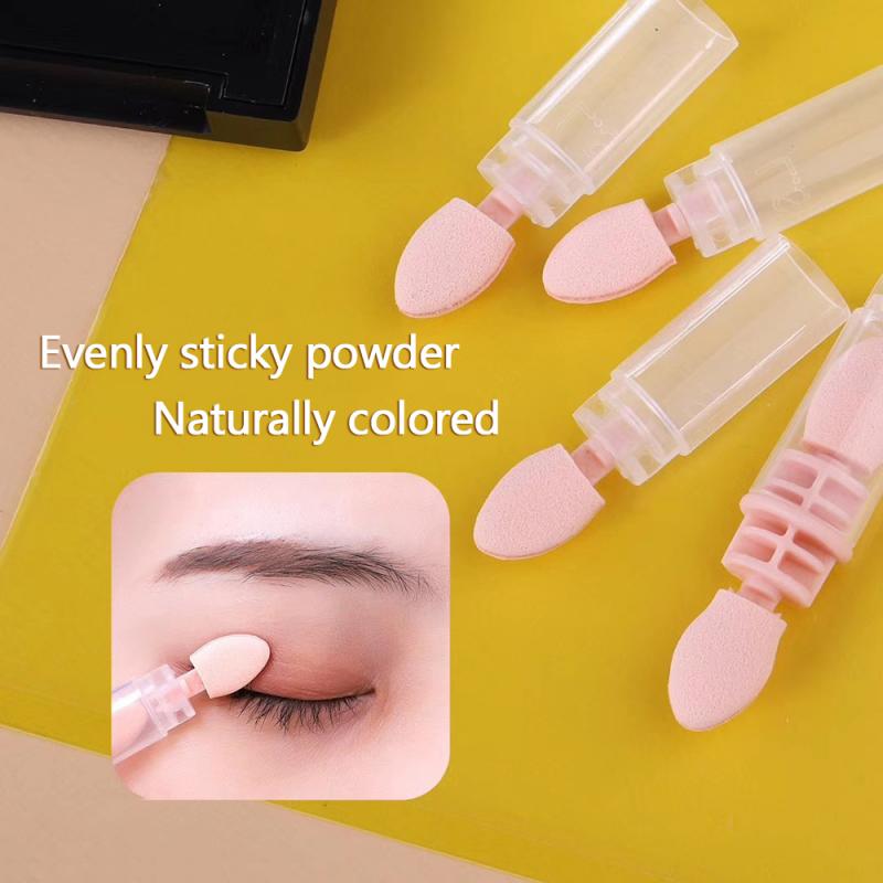 5PCS Sponge Powder Puff Nail Brush Single Head Eye shadow Stick Cosmetic Makeup Eyeshadow Glitter Pigment Brush Nail Art Tool