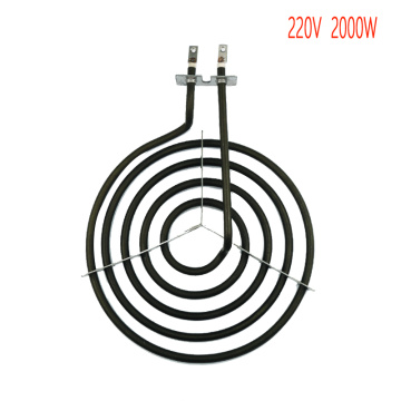 2000W stove surface burner heating elements,5 rings mosquito coil type oblate heater tube with tripod