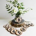 10Pcs 1-10 Wood Table Numbers Tag Wedding Hanging Seats Number Sign Rustic Wedding Decoration Party Supplies
