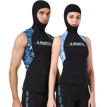 3MM Neoprene Wetsuit Vest with Hood Wetsuit Sleeveless Men Woman Diving Surfing Hoodie Vest for Men Swimwear New Arrival