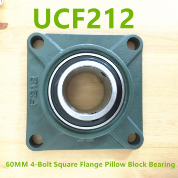2021 Real Ucf212 Ucf201/202/203/204/205/206/207/208/209/210/211/212 60mm 4-bolt Square Flange Pillow Block Bearing With Housing