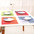 4 Pcs/set Placemats PVC Table Mat Color Block Dining Disc Pads Coasters Mantel Napperon 30*45cm Plate Bar Tapete de lugar