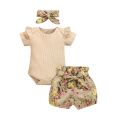 Citgeett 3PCS Newborn Baby Girls Clothes Cotton Romper Top Pants Shorts Summer Outfits Casual Set