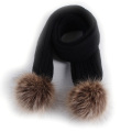 Winter Children Scarf Cute Pompom Kids Boys Girls Scarves Solid Color Knitted Warm Neckerchief