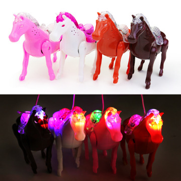 2020Pop Sale Electric Music Walking Horse Toys Parent-child Interactive LED Light Glow Electronic Pets Toy As Children Gift