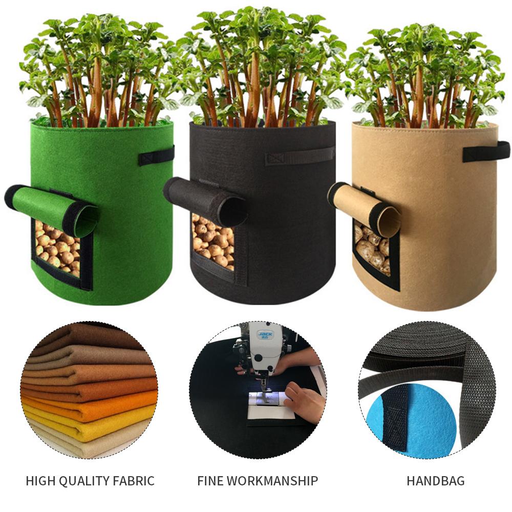 Potato Cultivation Planting Woven Fabric Bags Garden Pots Grow Bag Farm Planters Vegetable Planting Bags Home Garden Tool