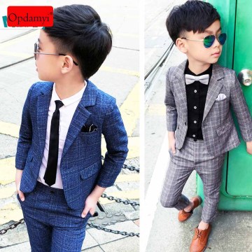 Boys Suit Blazer + Pants Two-Piece Suit Suitable For Boys Wedding Ball Party Dress Children Party Performance Set