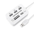 Portable All In One USB 2.0 Hub 3 Ports With USB Card Reader Hub 2.0 480Mbps Combo For MS/M2/SD/MMC/TF For PC Laptop Card Reader