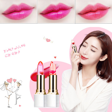 Temperature Changing Color Lipstick Dried Flower Jelly Lip stick Moisturizing Cream Red Transparent Lip Balm Korean Makeup TSLM2