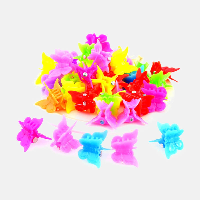 20/50/100PC Mixed Color Butterfly Hair Clips Mini Clamps Claw Barrettes Children Headdress Hair Styling Accessories Tool