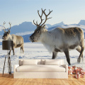 Custom Mural Wallpaper Snow Antelope Animal Poster 3D Living Room Sofa Bedroom Background Photo Papel De Parede 3D Wall Sticker